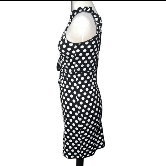 VERO MODA Black and White Polka Dot Mini Dress Small - Picture 3 of 3